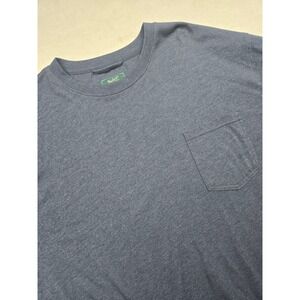 Woolrich Men's L/G Blue Long Sleeve Pocket T-Shirt Cotton Blend